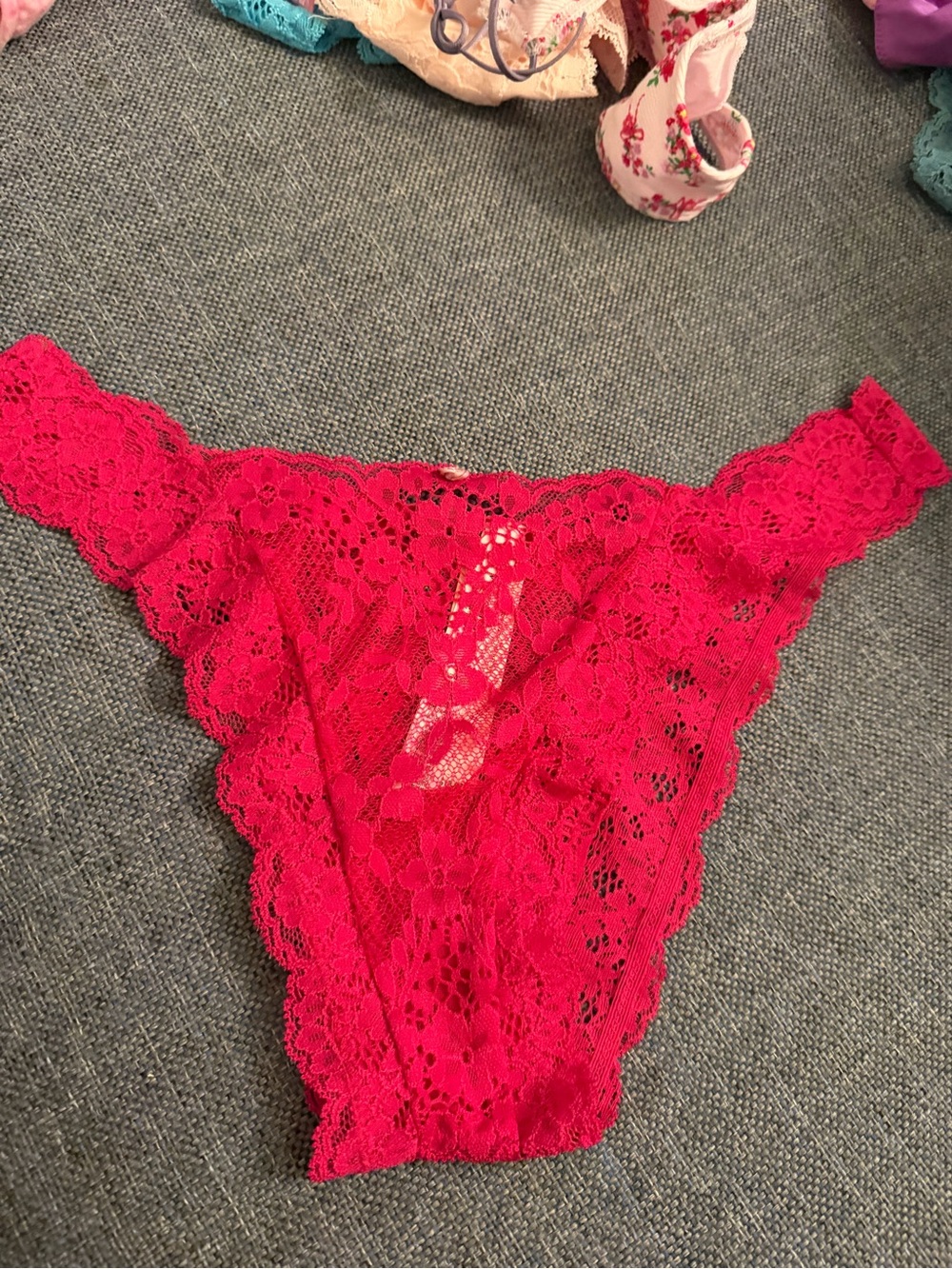 Victoria's Secret Hot Pink Lace Brazilian new dream angels
